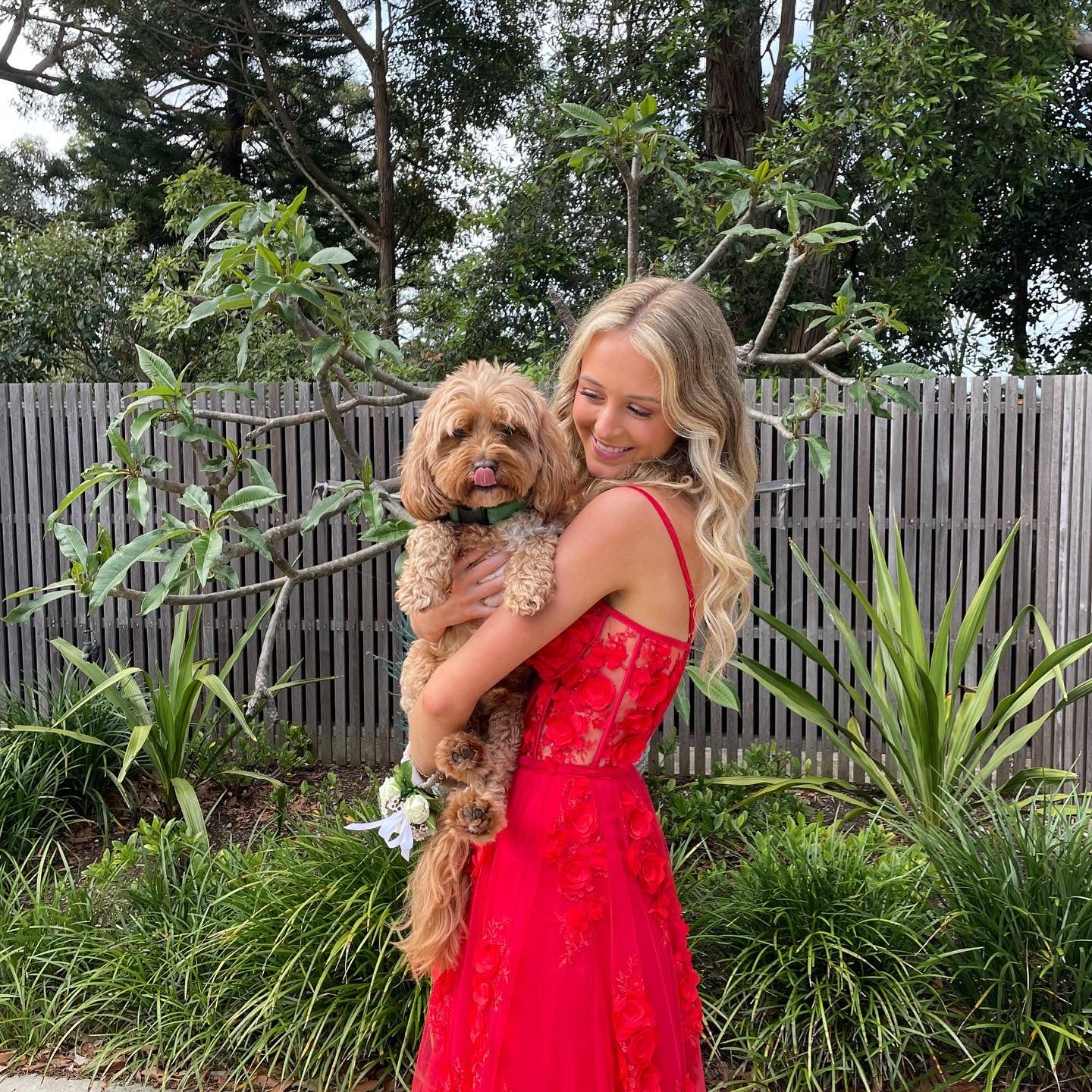 Red Clarina Gown