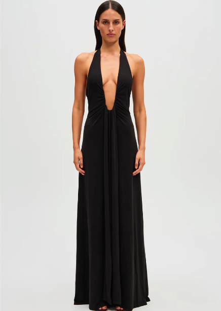 Jennifer Cupro Maxi- Black